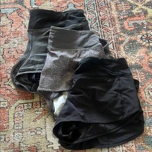 Lululemon Speed Short Collection, lot of 3 size 6